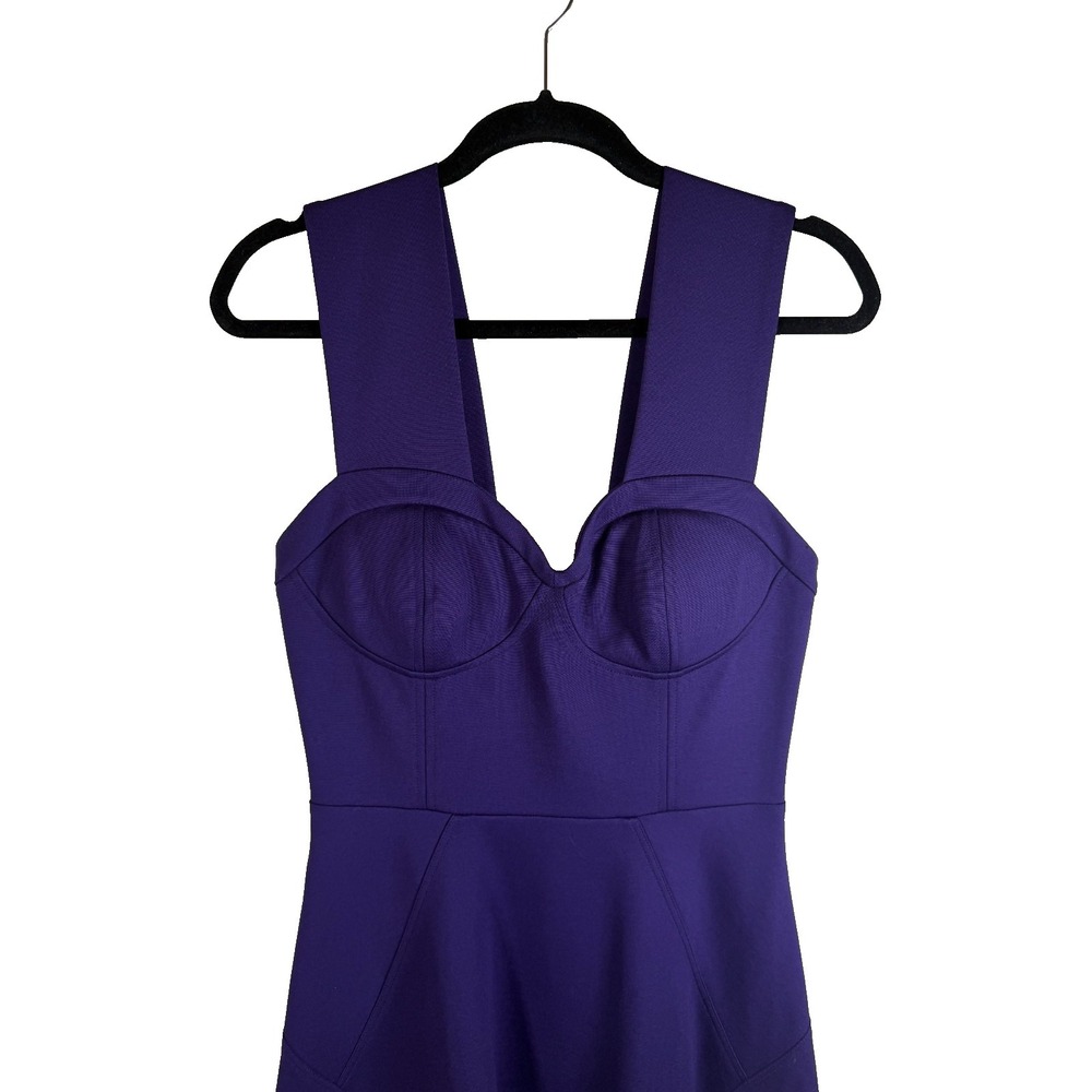 Rebecca Minkoff Purple Bustier Dress Sweetheart Neck Cocktail Dress Size 4 - Picture 5 of 13